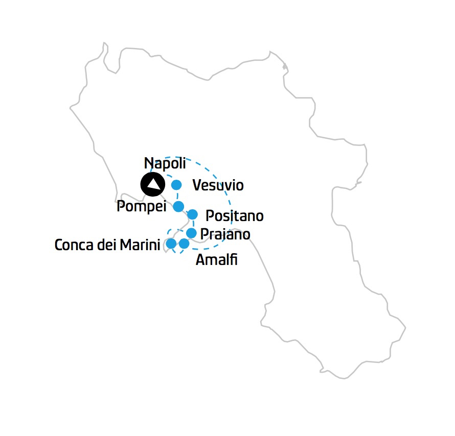 Tour Campania: mappa turistica