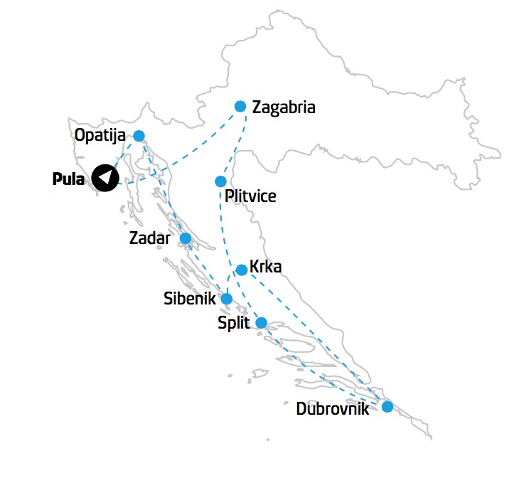 croazia mappa