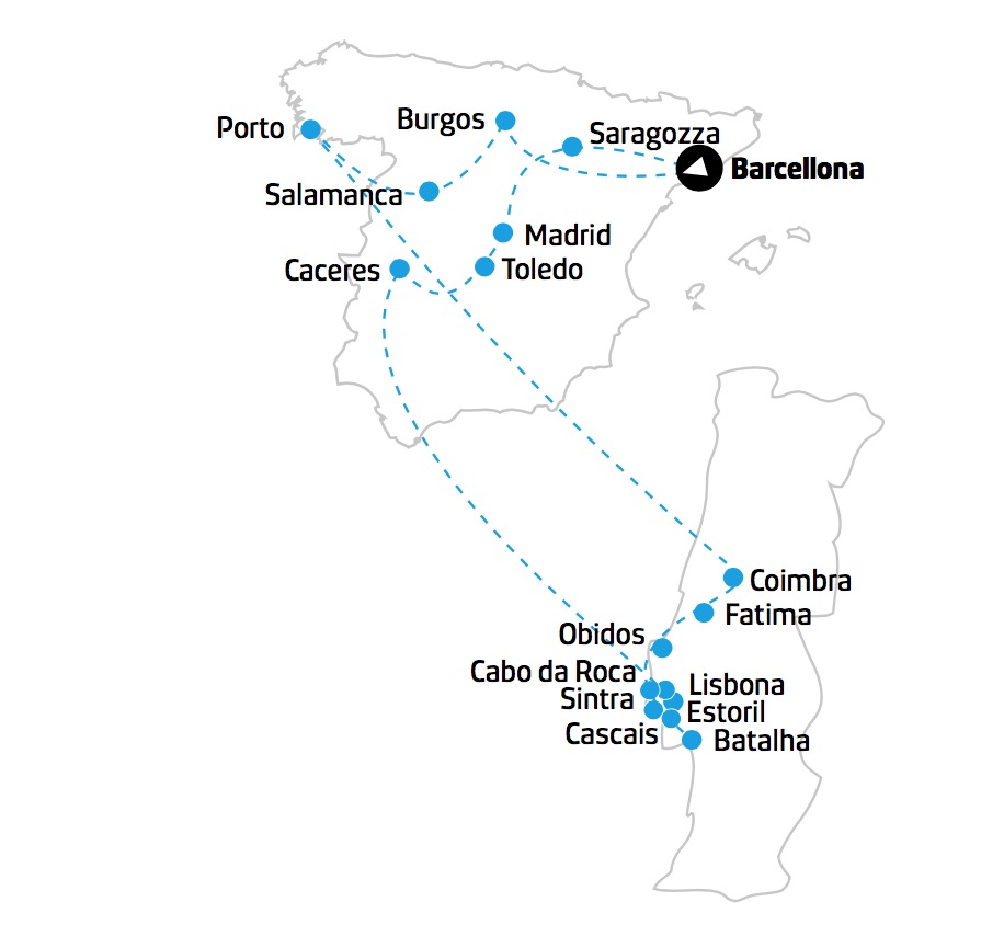 Spagna Portogallo mappa