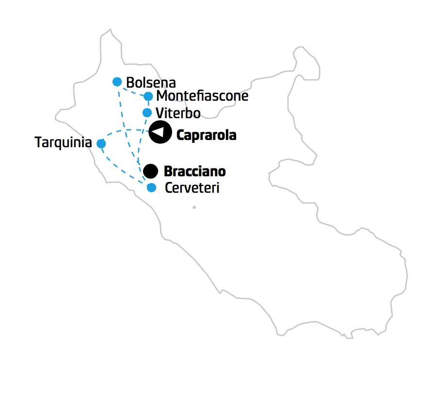 Tour Tuscia mappa