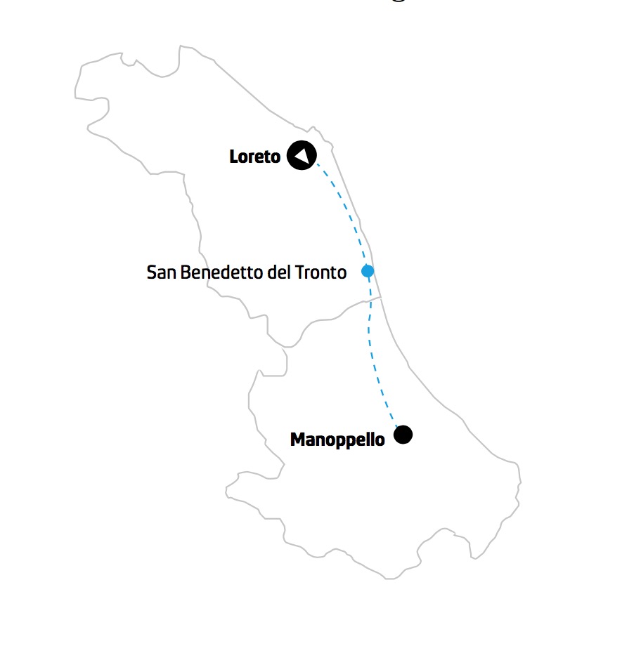 Tour Loreto e Manoppello mappa