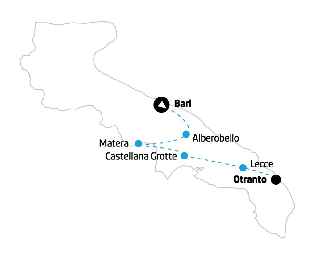 Puglia e Salento mappa