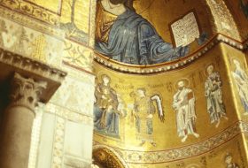 Sicily, Monreale, the Byzantine mosaics of the Duomo